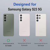 VAKIBO Megnatic Magsafe Black Coloured Soft with Hard back Back Cover Case With Camera Protection Ring Suitable for Samsung Galaxy S23