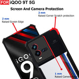VAKIBO Super Premium Black Border Transparent Case With Corner Protection & Camera Protection Suitable for iQOO 9T 5G