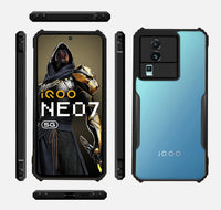 VAKIBO Super Premium Black Border Transparent Case With Corner Protection & Camera Protection Suitable for iQOO NEO 7