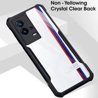 VAKIBO Super Premium Black Border Transparent Case With Corner Protection & Camera Protection Suitable for iQOO 8