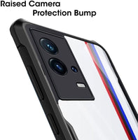VAKIBO Super Premium Black Border Transparent Case With Corner Protection & Camera Protection Suitable for iQOO 8