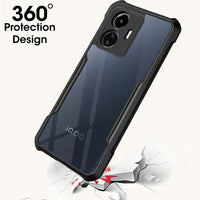 VAKIBO Super Premium Black Border Transparent Case With Corner Protection & Camera Protection Suitable for iQOO Z6 Lite