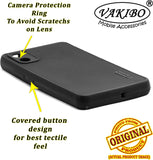 VAKIBO Niukin Dotted Design Black Coloured Soft TPU Rubber Back Cover Case With Camera Protection Ring Suitable for itel A23 Pro