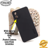 VAKIBO Niukin Dotted Design Black Coloured Soft TPU Rubber Back Cover Case With Camera Protection Ring Suitable for itel A23 Pro