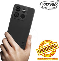 VAKIBO Niukin Dotted Design Black Coloured Soft TPU Rubber Back Cover Case With Camera Protection Ring Suitable for itel A60