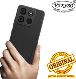VAKIBO Niukin Dotted Design Black Coloured Soft TPU Rubber Back Cover Case With Camera Protection Ring Suitable for itel A60