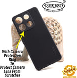 VAKIBO Niukin Dotted Design Black Coloured Soft TPU Rubber Back Cover Case With Camera Protection Ring Suitable for itel A60