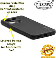VAKIBO Niukin Dotted Design Black Coloured Soft TPU Rubber Back Cover Case With Camera Protection Ring Suitable for itel A60