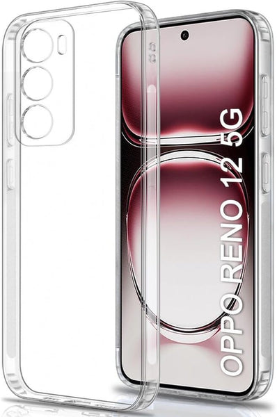 VAKIBO Premium Clear 1.5MM Thick Transparent Soft TPU Rubber Back Cover Case With Camera Protection Suitable for Oppo Reno12