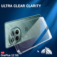 VAKIBO Premium Clear 1.5MM Thick Transparent Soft TPU Rubber Back Cover Case With Camera Protection Suitable for OnePlus 12