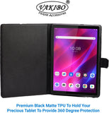 VAKIBO Mercury Premium Blue Coloured made With Canvas and TPU Flip Cover Case Suitable for Lenovo Tab K10