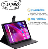 VAKIBO Mercury Premium Pink Coloured made With Canvas and TPU Flip Cover Case Suitable for Lenovo Tab K10
