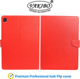 VAKIBO Mercury Premium Red Coloured made With Canvas and TPU Flip Cover Case Suitable for Lenovo Tab K10