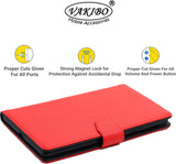 VAKIBO Mercury Premium Red Coloured made With Canvas and TPU Flip Cover Case Suitable for Lenovo Tab K10