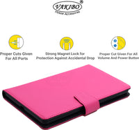 VAKIBO Mercury Premium Pink Coloured made With Canvas and TPU Flip Cover Case Suitable for Samsung Galaxy TAB A8 X205/X200