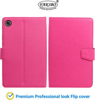 VAKIBO Mercury Premium Pink Coloured made With Canvas and TPU Flip Cover Case Suitable for Samsung Galaxy TAB A8 X205/X200