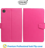 VAKIBO Mercury Premium Pink Coloured made With Canvas and TPU Flip Cover Case Suitable for Samsung Galaxy TAB A8 X205/X200