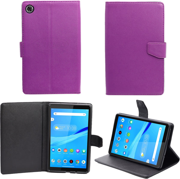 VAKIBO Mercury Premium Purple Coloured made With Canvas and TPU Flip Cover Case Suitable for Samsung Galaxy TAB A8 X205/X200