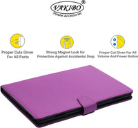 VAKIBO Mercury Premium Purple Coloured made With Canvas and TPU Flip Cover Case Suitable for Samsung Galaxy TAB A8 X205/X200