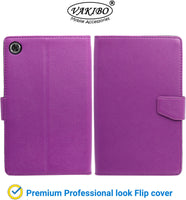 VAKIBO Mercury Premium Purple Coloured made With Canvas and TPU Flip Cover Case Suitable for Samsung Galaxy TAB A8 X205/X200