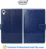 VAKIBO Horizontal Premium Dotted Blue Coloured Sysnthatic Leather Flip Cover Case Suitable for Lenovo Tab M8 FHD 2nd Gen 8705F