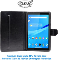 VAKIBO Horizontal Premium Dotted Blue Coloured Sysnthatic Leather Flip Cover Case Suitable for Lenovo Tab M8 FHD 2nd Gen 8705F