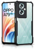 VAKIBO Super Premium Black Border Transparent Case With Corner Protection & Camera Protection Suitable for Oppo A79 5G