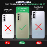 VAKIBO Premium Clear 2MM Thick Transparent Soft TPU Rubber Back Cover Case With Camera Protection Suitable for Samsung Galaxy S21FE