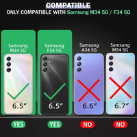 VAKIBO Super Premium Black Border Transparent Case With Corner Protection & Camera Protection Suitable for Samsung M34 5G