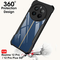 VAKIBO Super Premium Black Border Transparent Case With Corner Protection & Camera Protection Suitable for Realme 12 Pro 5G