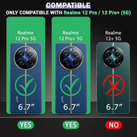 VAKIBO Super Premium Black Border Transparent Case With Corner Protection & Camera Protection Suitable for Realme 12 Pro Plus 5G