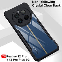 VAKIBO Super Premium Black Border Transparent Case With Corner Protection & Camera Protection Suitable for Realme 12 Pro 5G