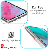 VAKIBO Premium Clear 1.5MM Thick Transparent Soft TPU Rubber Back Cover Case With Camera Protection Suitable for Samsung Galaxy F54 5G