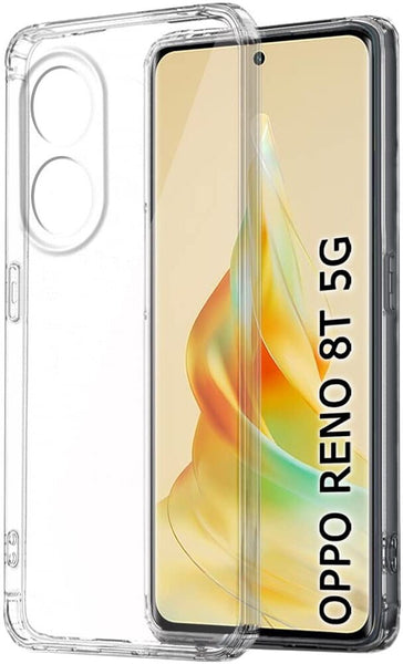 VAKIBO Premium Clear 1.5MM Thick Transparent Soft TPU Rubber Back Cover Case With Camera Protection Suitable for Oppo Reno8T 5G