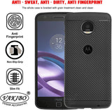 VAKIBO Dotted Design Black Coloured Soft TPU Back Cover Case Suitable for Moto Z