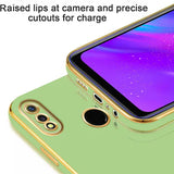 VAKIBO Golden Chrome Border Pista Coloured Soft TPU Back Cover Case With Camera Protection Suitable for Mi Redmi 7