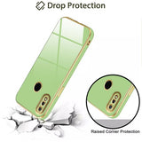 VAKIBO Golden Chrome Border Pista Coloured Soft TPU Back Cover Case With Camera Protection Suitable for Mi Redmi 7