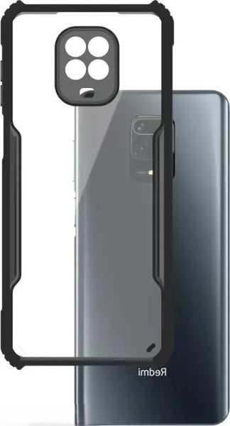 VAKIBO Super Premium Black Border Transparent Case With Corner Protection & Camera Protection Suitable for Mi Redmi Note 9 Pro Max