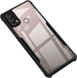 VAKIBO Super Premium Black Border Transparent Case With Corner Protection & Camera Protection Suitable for Moto E30