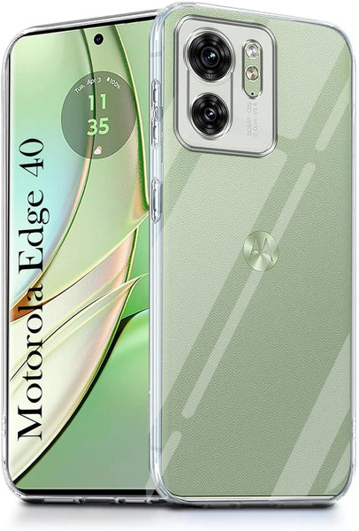VAKIBO Premium Clear 1.5MM Thick Transparent Soft TPU Rubber Back Cover Case With Camera Protection Suitable for Moto Edge 40