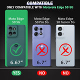 VAKIBO Best Selling Green Coloured Made With Soft TPU and Acrylic Back Cover Case With 4 Corner and Camera Protection Suitable for Moto Edge 50