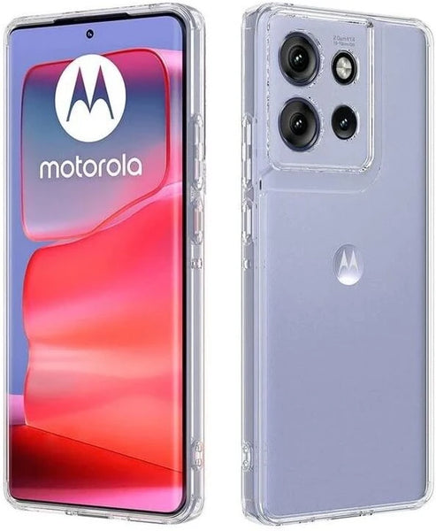 VAKIBO Premium Clear 1.5MM Thick Transparent Soft TPU Rubber Back Cover Case With Camera Protection Suitable for Moto Edge 50 Neo