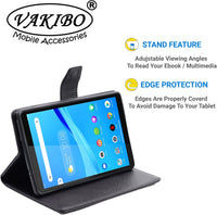 VAKIBO Mercury Premium Black Coloured made With Canvas and TPU Flip Cover Case Suitable for Moto Tab G20