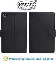 VAKIBO Mercury Premium Black Coloured made With Canvas and TPU Flip Cover Case Suitable for Moto Tab G20