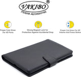 VAKIBO Mercury Premium Black Coloured made With Canvas and TPU Flip Cover Case Suitable for Moto Tab G20