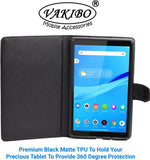 VAKIBO Mercury Premium Black Coloured made With Canvas and TPU Flip Cover Case Suitable for Moto Tab G20