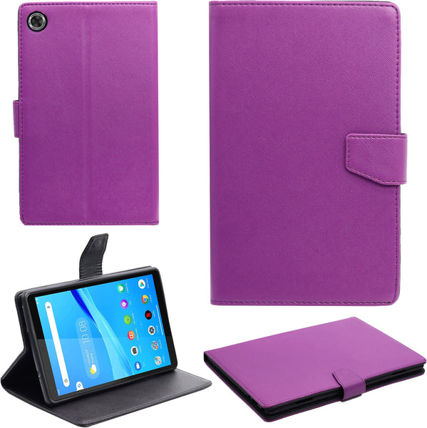 VAKIBO Mercury Premium Purple Coloured made With Canvas and TPU Flip Cover Case Suitable for Moto Tab G20