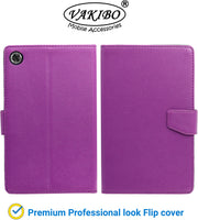 VAKIBO Mercury Premium Purple Coloured made With Canvas and TPU Flip Cover Case Suitable for Moto Tab G20