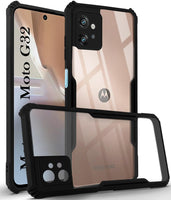 VAKIBO Super Premium Black Border Transparent Case With Corner Protection & Camera Protection Suitable for Moto G32
