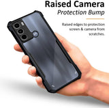 VAKIBO Super Premium Black Border Transparent Case With Corner Protection & Camera Protection Suitable for Moto G60